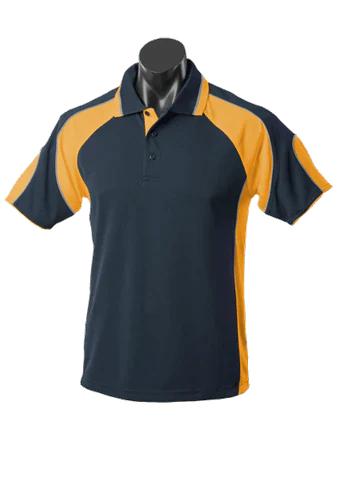 Aussie Pacific Men's Murray Polo Shirt 1300 Casual Wear Aussie Pacific Navy/Gold/Ashe S 